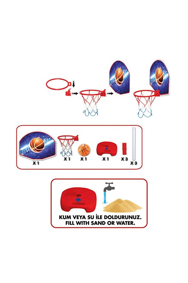 75-115-155 cm Ayarlanabilir Basketbol Potası