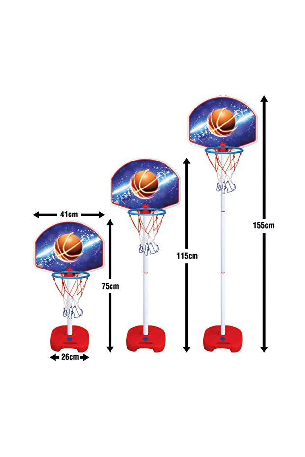 75-115-155 cm Ayarlanabilir Basketbol Potası